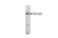 12224P85 - Sarlat Lever - Oval Backplate - Brushed Chrome - Privacy