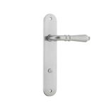 12224P85 - Sarlat Lever - Oval Backplate - Brushed Chrome - Privacy