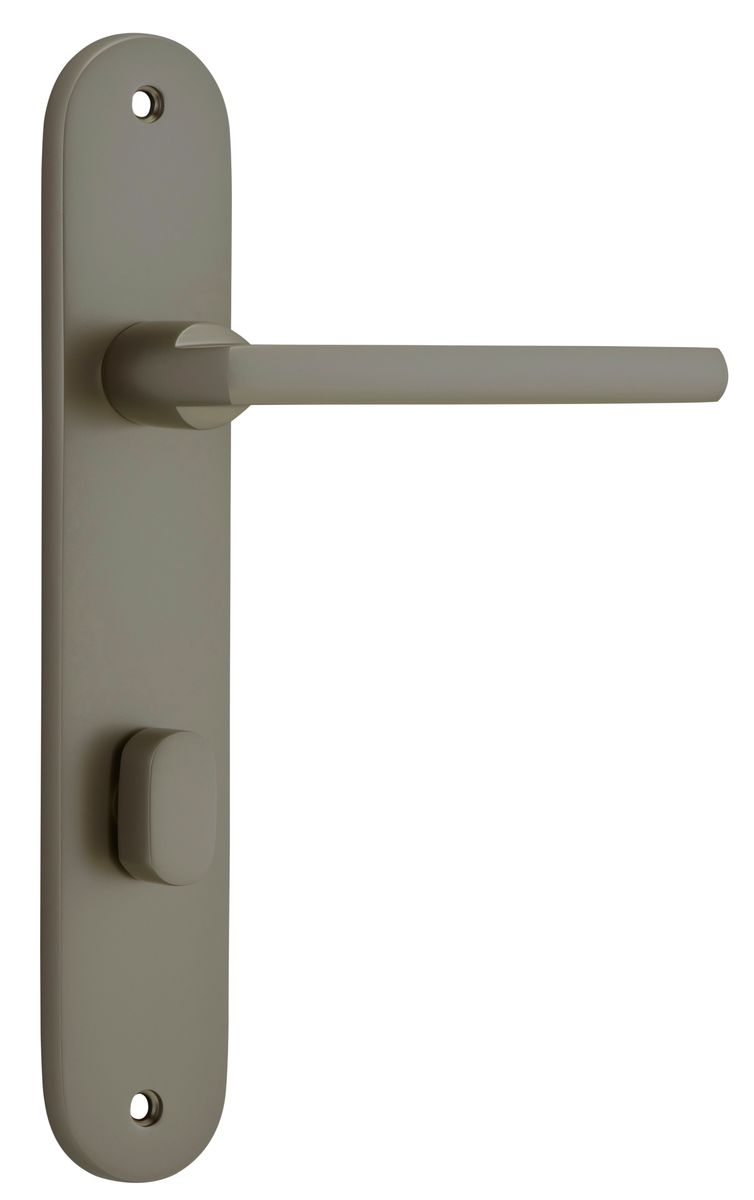 16726P85 - Baltimore Lever - Oval Backplate - Graphite PVD - Privacy