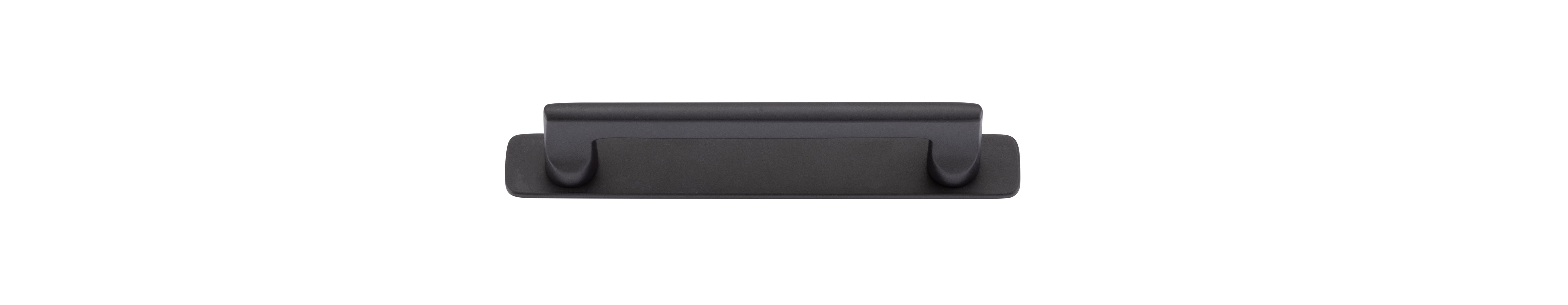 20883B - Baltimore Cabinet Pull with Backplate - CTC128mm - Matt Black