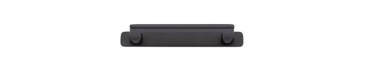 20883B - Baltimore Cabinet Pull with Backplate - CTC128mm - Matt Black