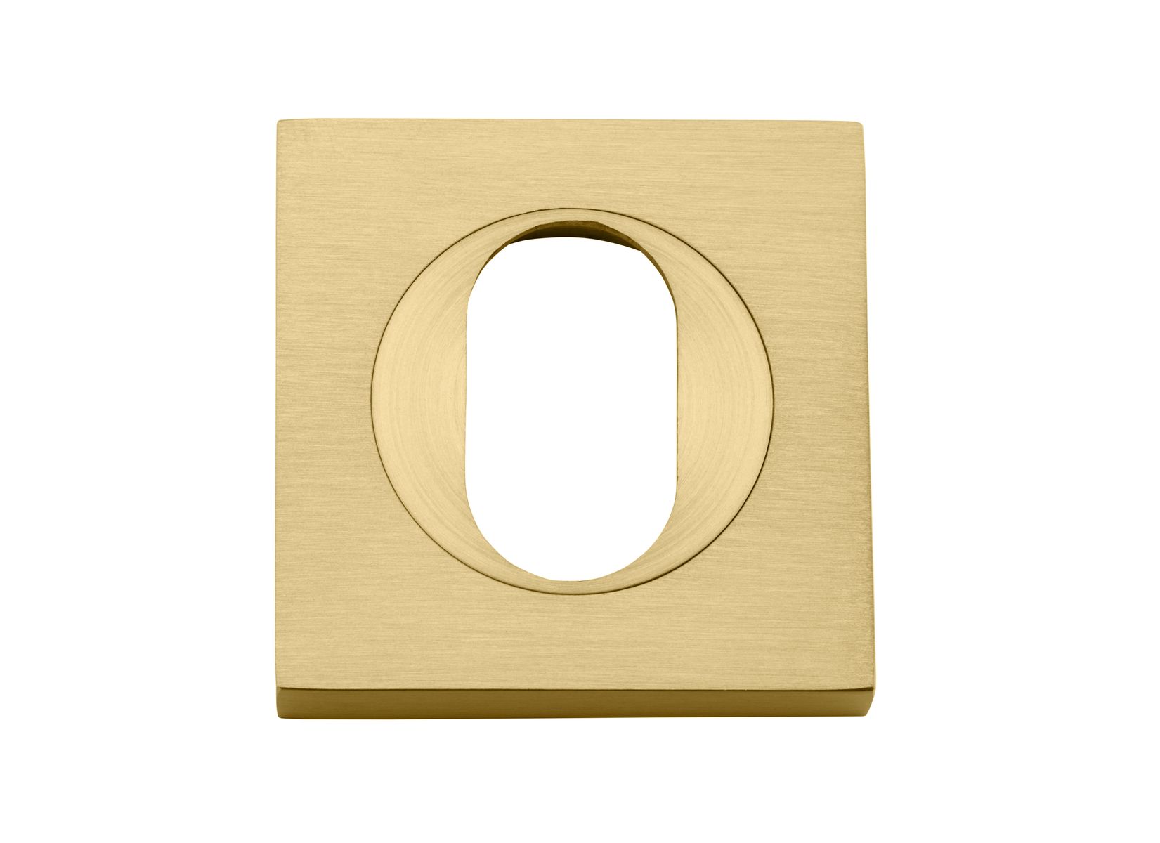 17131 - Oval Escutcheon - Square - Brushed Gold PVD