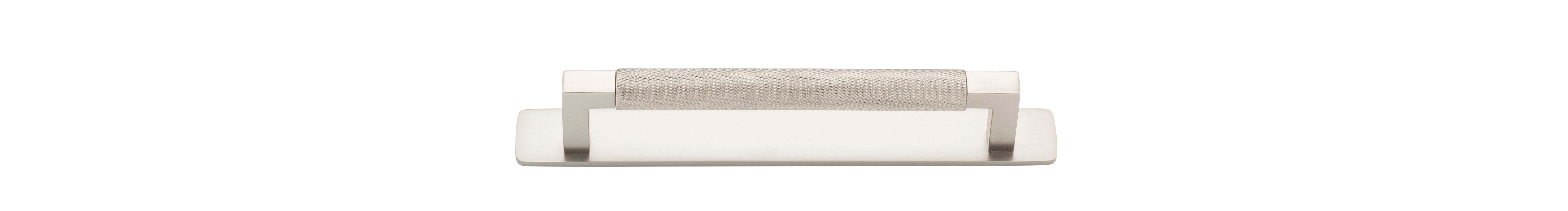 22115B - Brunswick Cabinet Pull with Backplate  - CTC160mm - Satin Nickel
