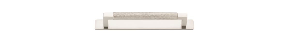 22115B - Brunswick Cabinet Pull with Backplate  - CTC160mm - Satin Nickel