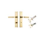 10294KPRIV60 - Berlin Lever - Chamfered Backplate Privacy Kit - Polished Brass - Privacy