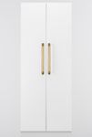 22130B - Brunswick Cabinet Pull with Backplate  - CTC320mm - Brushed Gold PVD