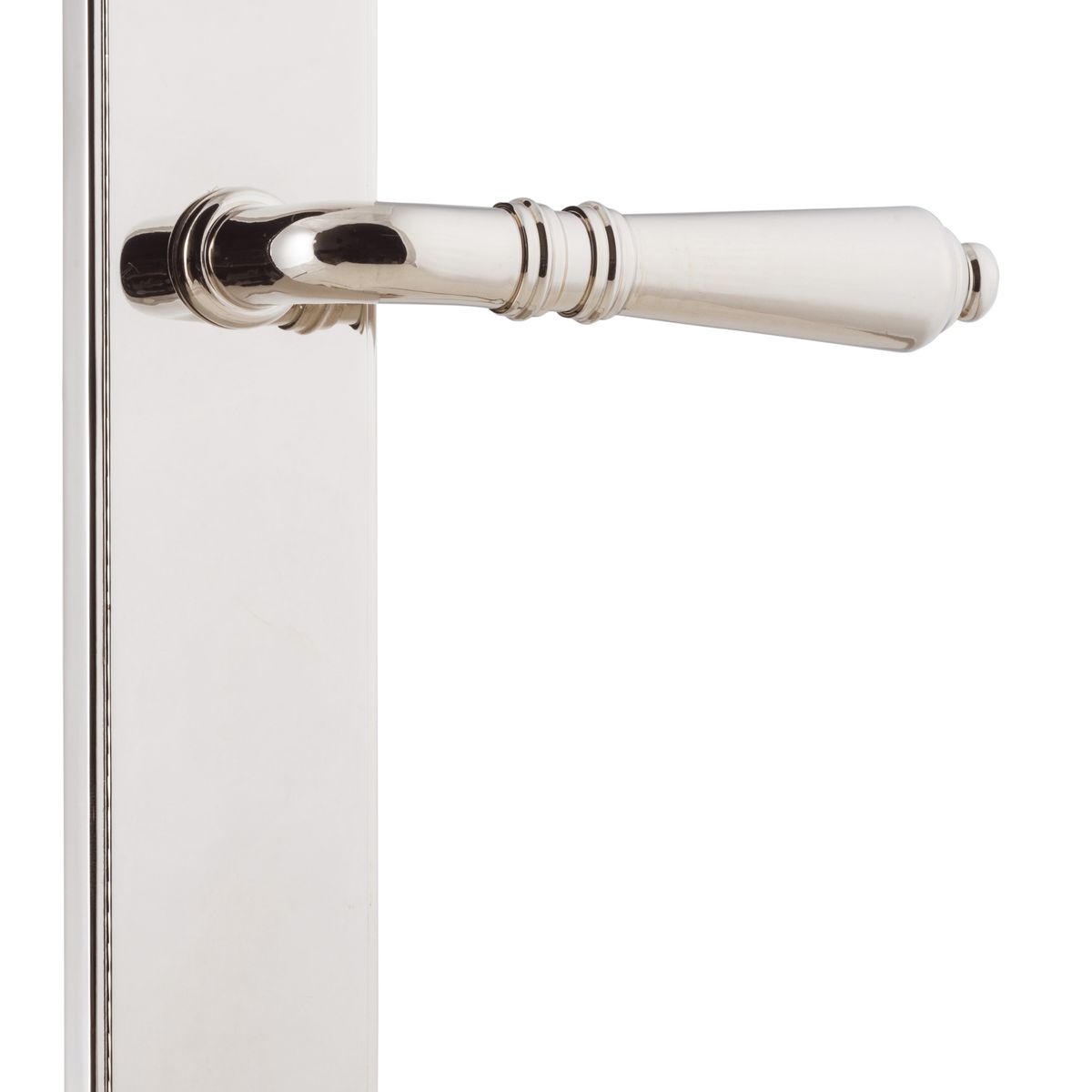 14212 - Sarlat Lever - Shouldered Backplate - Polished Nickel - Passage
