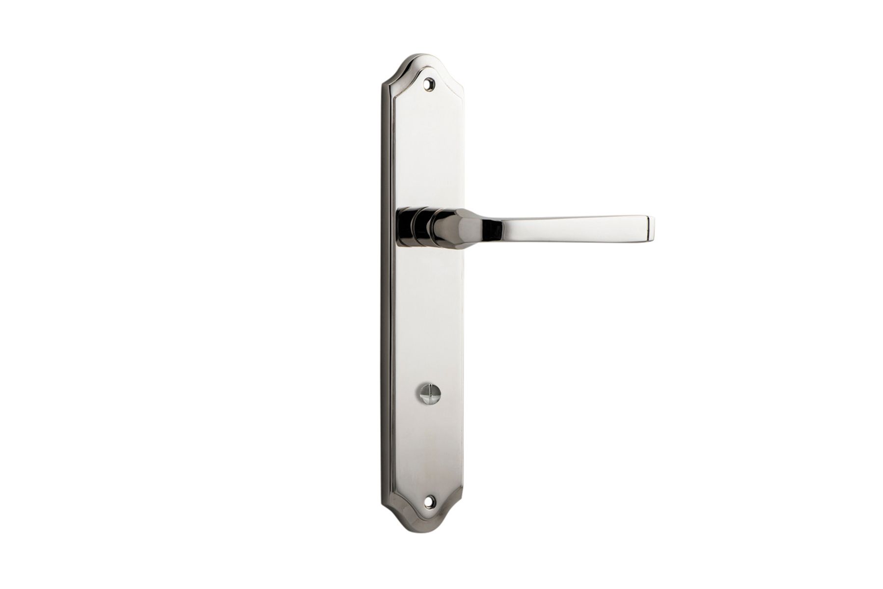 14220P85 - Annecy Lever - Shouldered Backplate - Polished Nickel - Privacy