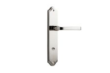 14220P85 - Annecy Lever - Shouldered Backplate - Polished Nickel - Privacy