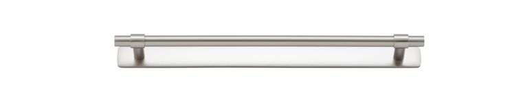 21029B - Helsinki Cabinet Pull with Backplate - CTC256mm - Satin Nickel