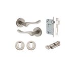 20799KENTR60KT - Stirling Lever - Round Rose Entrance Kit with Separate High Security Lock - Satin Nickel - Entrance