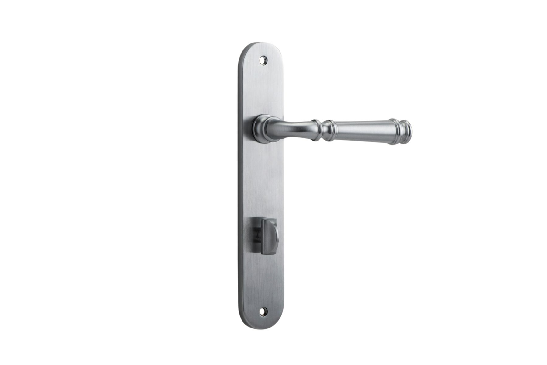 12230P85 - Verona Lever - Oval Backplate - Brushed Chrome - Privacy