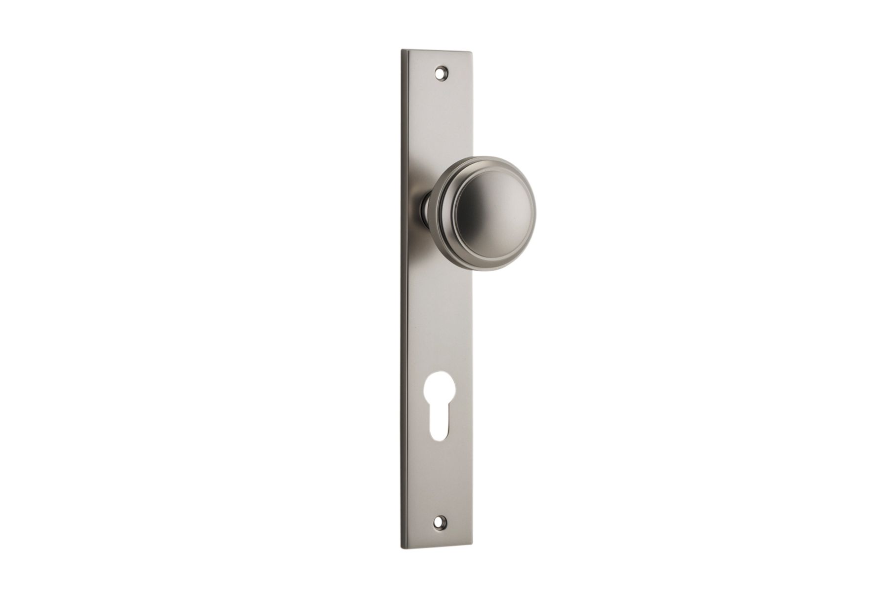 14820E85 - Paddington Knob - Rectangular Backplate - Satin Nickel - Entrance