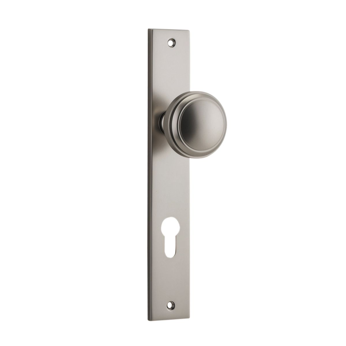 14820E85 - Paddington Knob - Rectangular Backplate - Satin Nickel - Entrance