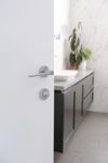 0365KPRIV60 - Como Lever - Round Rose Privacy Kit - Brushed Chrome - Privacy