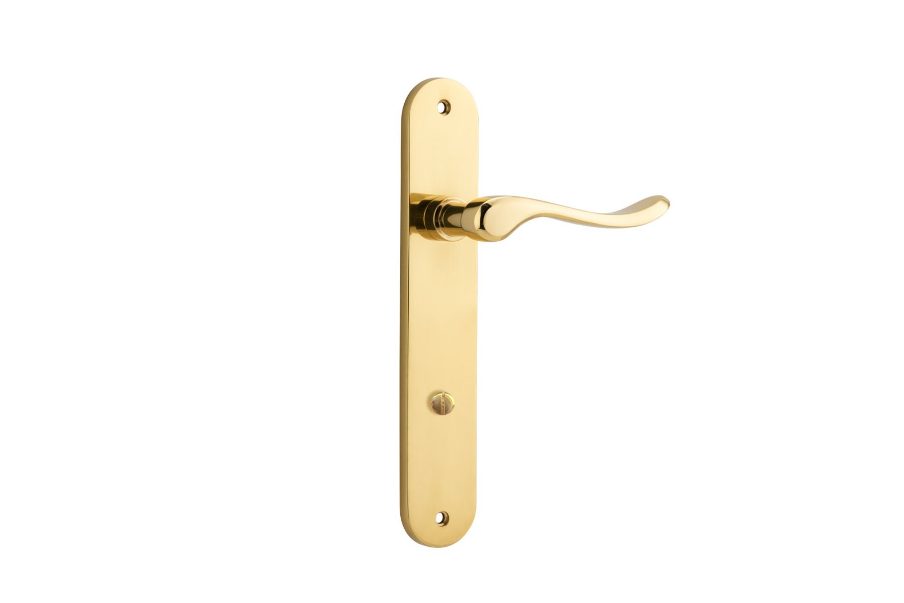 10424P85 - Stirling Lever - Oval Backplate - Polished Brass - Privacy