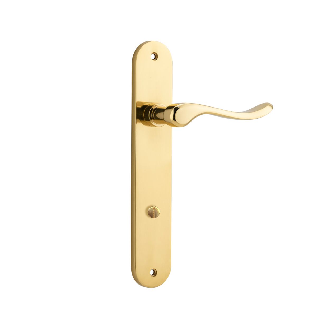 10424P85 - Stirling Lever - Oval Backplate - Polished Brass - Privacy