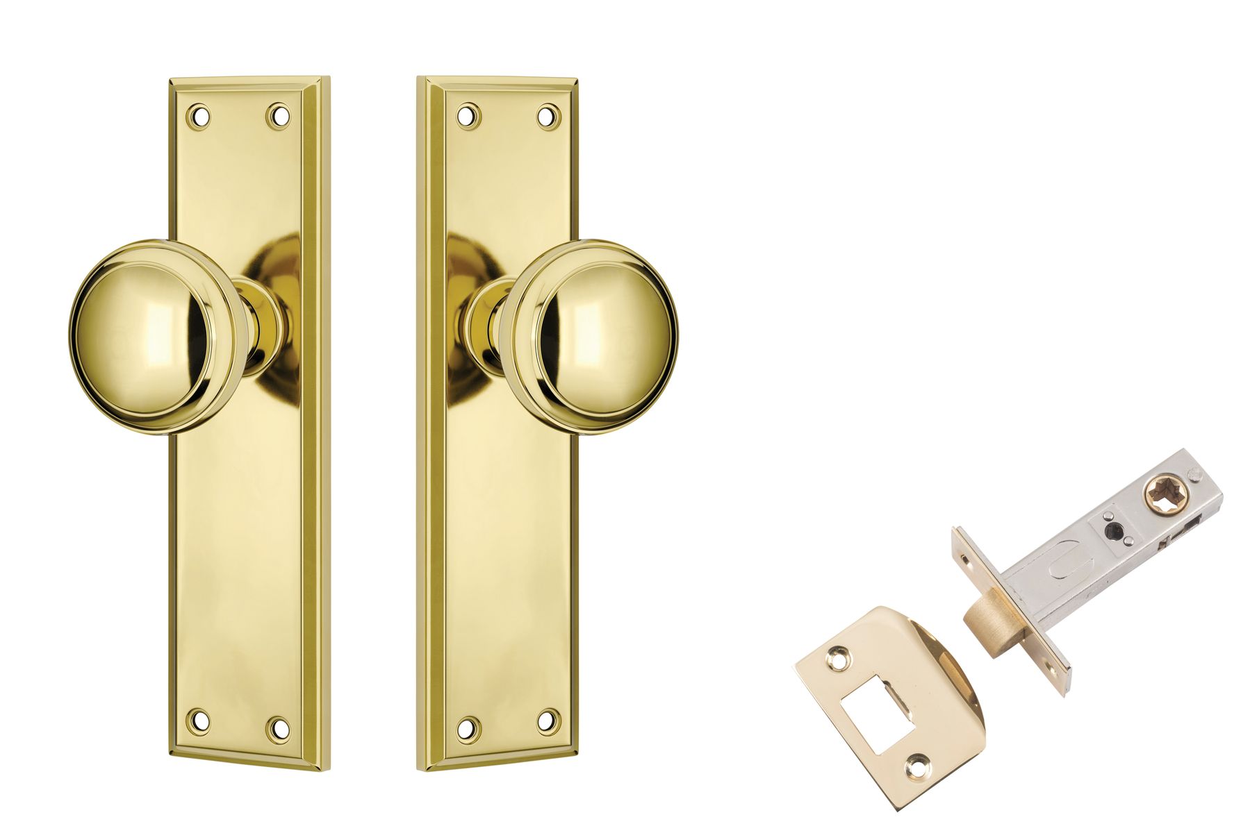 Milton Door Knob - Long Backplate Passage Set
