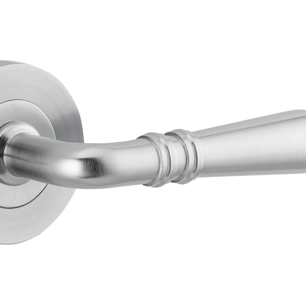 9205KIBPRIV60 - Sarlat Lever - Round Rose (Inbuilt Privacy) - Brushed Chrome - Privacy