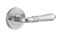 9205KIBPRIV60 - Sarlat Lever - Round Rose (Inbuilt Privacy) - Brushed Chrome - Privacy