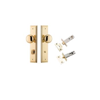Cambridge Knob - Stepped Backplate Privacy Kit with Privacy Turn