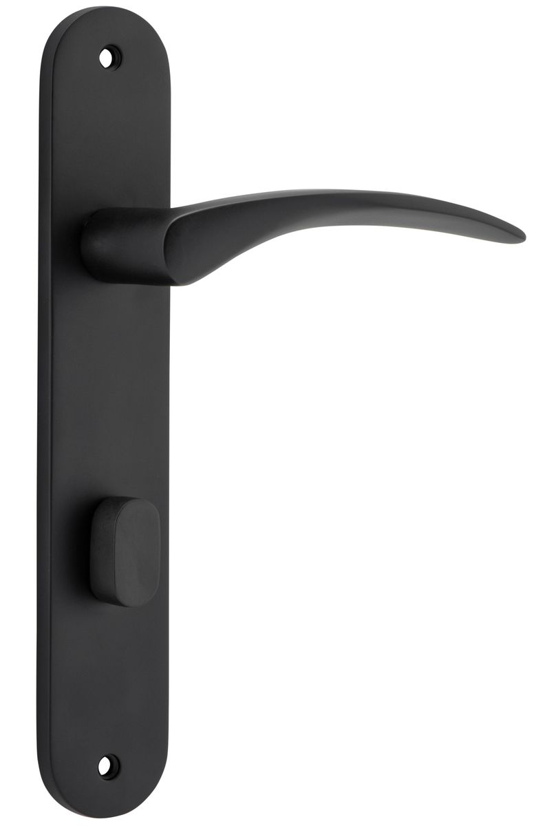 12728P85 - Oxford Lever - Oval Backplate - Matt Black - Privacy