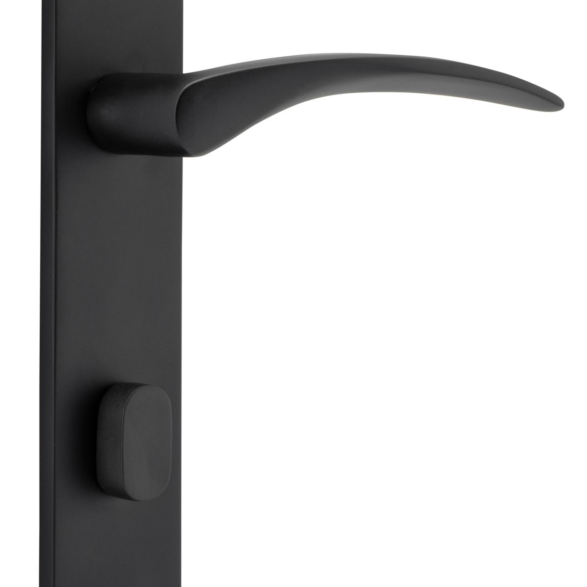 12728P85 - Oxford Lever - Oval Backplate - Matt Black - Privacy