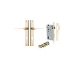 10254KENTR60KT - Como Lever - Rectangular Backplate Entrance Kit with High Security Lock - Polished Brass - Entrance