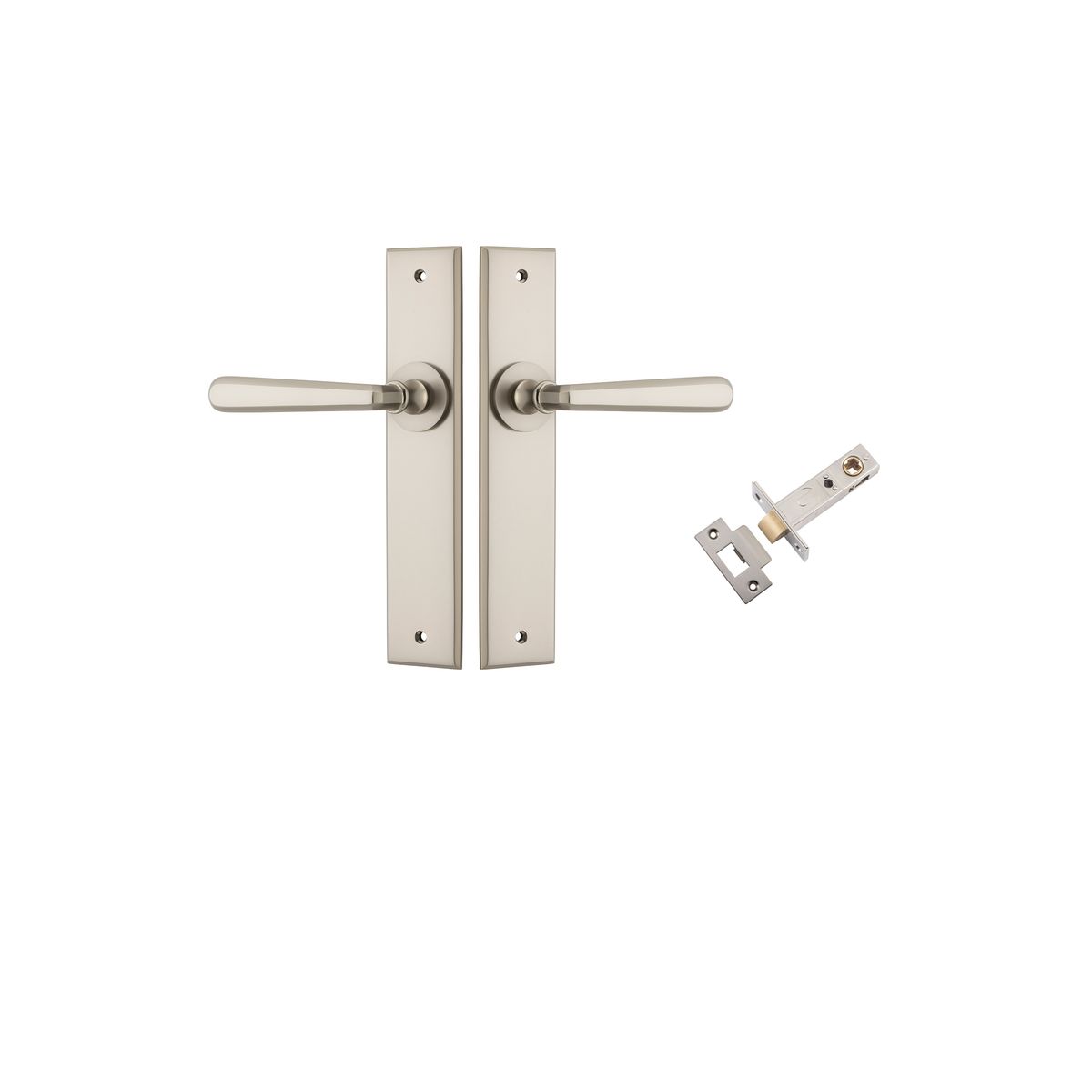 14880KPASS60 - Copenhagen Lever - Chamfered Backplate Passage Kit - Satin Nickel - Passage