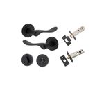 20793KPRIV60 - Stirling Lever - Round Rose Privacy Kit with Separate Privacy Turn - Matt Black - Privacy