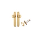 15334KPASS60 - Cambridge Knob - Oval Backplate Passage Kit - Brushed Brass - Passage