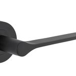 0363KIBPRIV60 - Como Lever - Round Rose Privacy Kit (Inbuilt Privacy) - Matt Black - Privacy