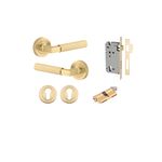 16261KENTR60KK - Brunswick Lever - Round Rose Entrance Kit with High Security Lock - Brushed Gold PVD - Entrance