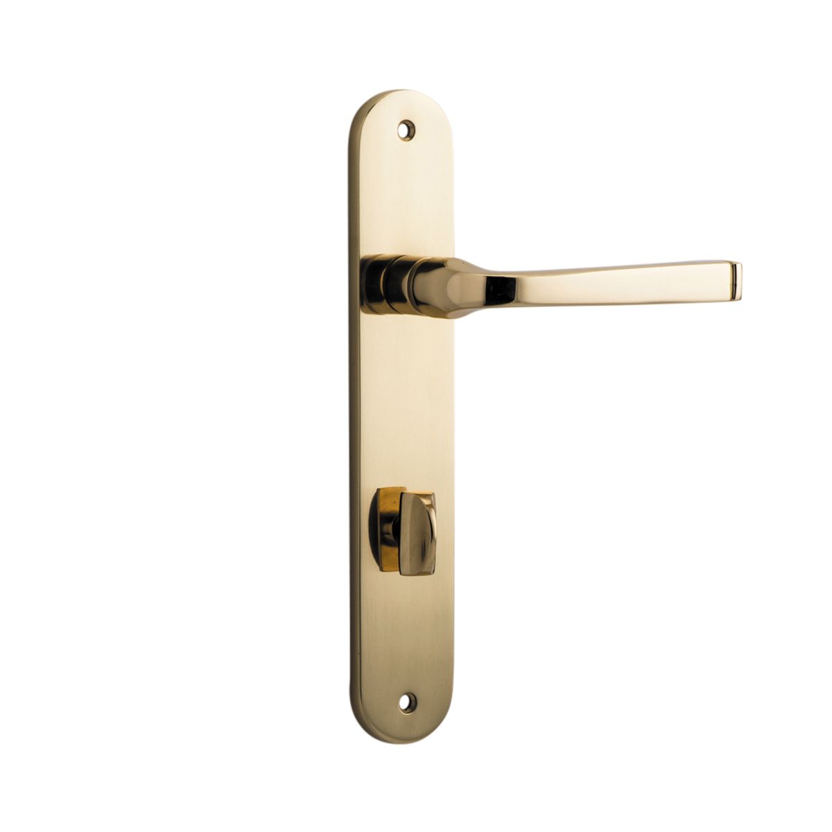 10232P85 - Annecy Lever - Oval Backplate - Polished Brass - Privacy