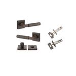 0421KPRIV60 - Brunswick Lever - Square Rose Privacy Kit - Signature Brass - Privacy
