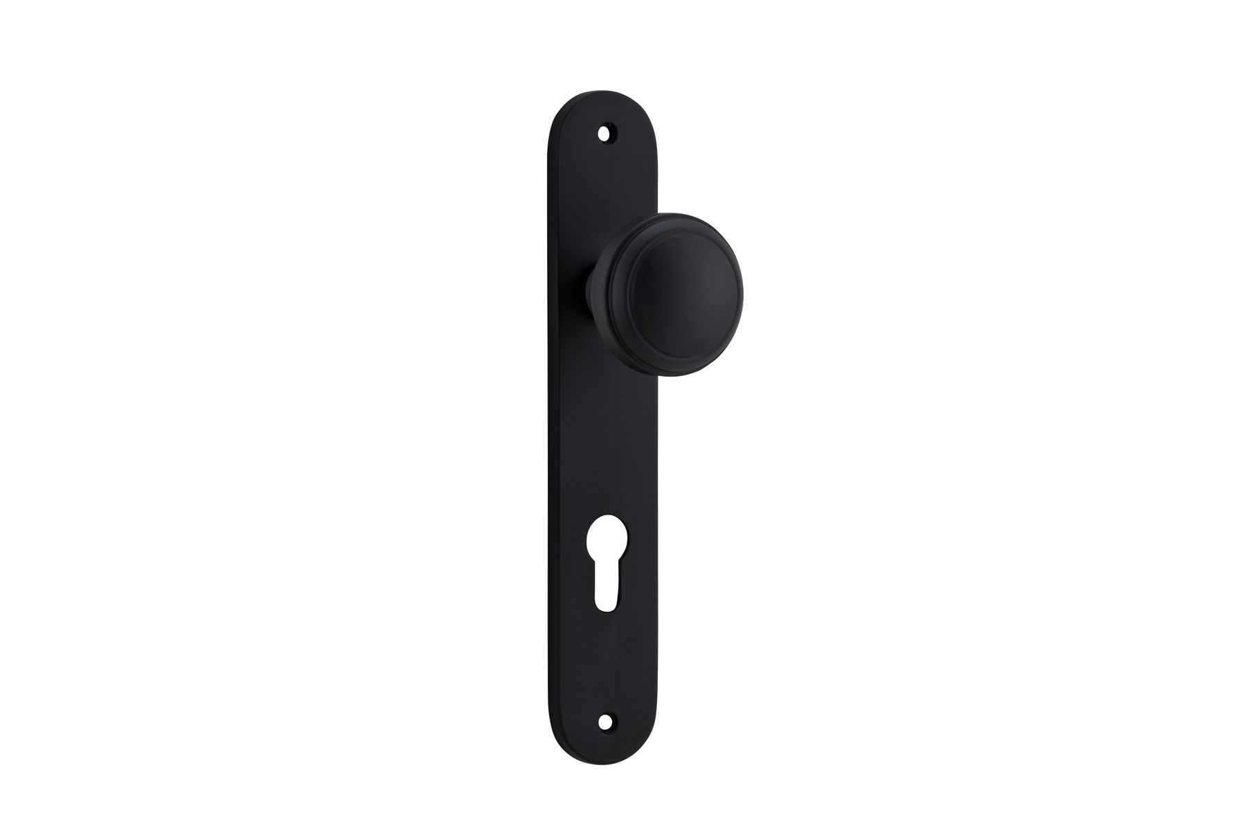 12832E85 - Paddington Knob - Oval Backplate - Matt Black - Entrance