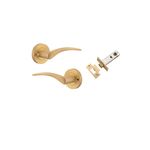 9364KIBPRIV60 - Oxford Lever - Round Rose (Inbuilt Privacy) - Brushed Brass - Privacy