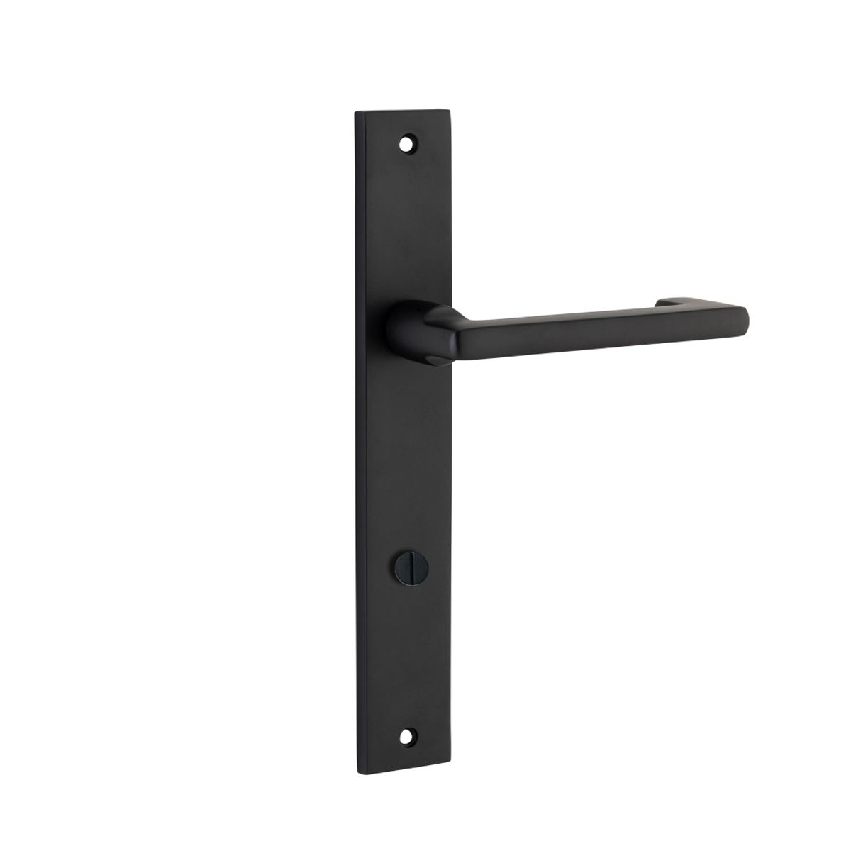 12848P85 - Baltimore Return Lever - Rectangular Backplate - Matt Black - Privacy