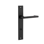 12848P85 - Baltimore Return Lever - Rectangular Backplate - Matt Black - Privacy
