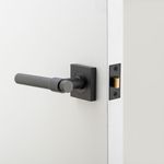 21203 - Helsinki Lever - Square Rose - Matt Black - Passage
