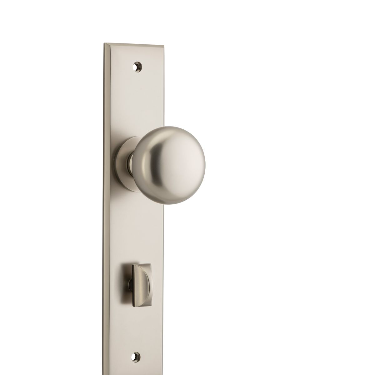 14946P85 - Cambridge Knob - Chamfered Backplate - Satin Nickel - Privacy