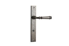 13706P85 - Verona Lever - Rectangular Backplate - Distressed Nickel - Privacy