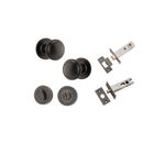 0211KPRIV60 - Paddington Knob - Round Rose Privacy Kit with Separate Privacy Turn - Signature Brass - Privacy