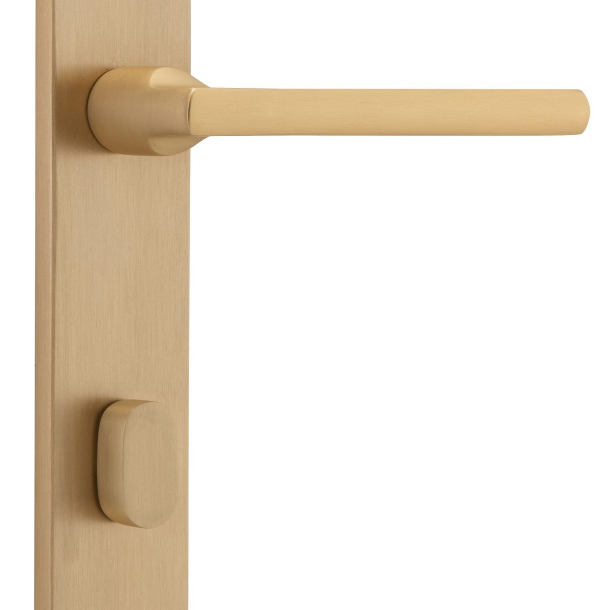 15226P85 - Baltimore Lever - Oval Backplate - Brushed Brass - Privacy