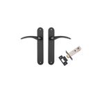 12728KPASS60 - Oxford Lever - Oval Backplate Passage Kit - Matt Black - Passage