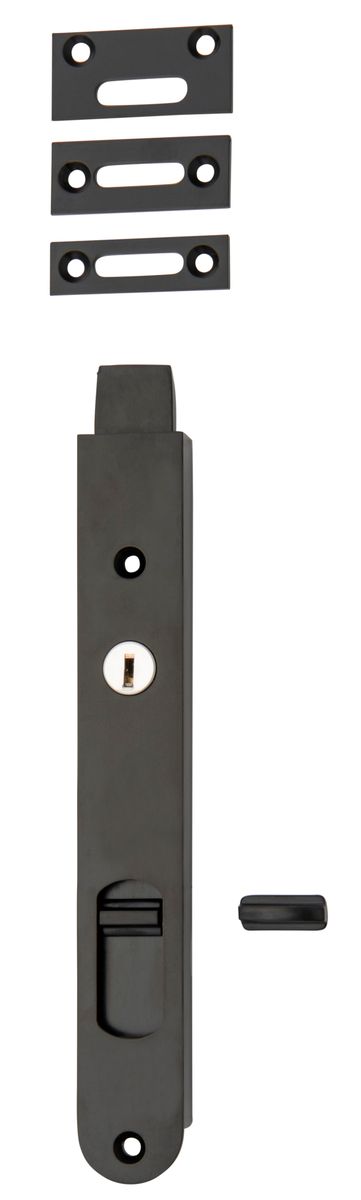 20385 - Locking Flush Bolt - 200mm - Matt Black