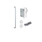 0475KENTR60KT - Brunswick Pull Handle - 600mm Entrance Kit with Separate High Security Lock - Brushed Chrome - Entrance