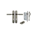 16866KENTR60KK - Berlin Lever - Oval Backplate Entrance Kit with High Security Lock - Graphite PVD - Entrance