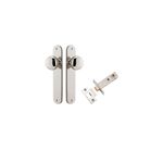 14334KPASS60 - Cambridge Knob - Oval Backplate Passage Kit - Polished Nickel - Passage