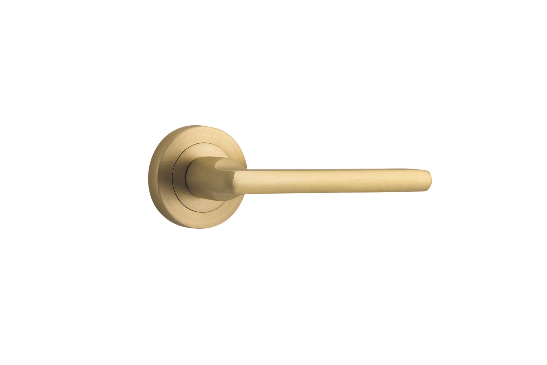 9365 - Baltimore Lever - Round Rose - Brushed Brass - Passage